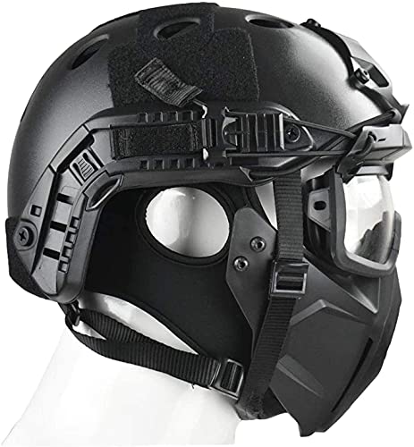 Fast Airsoft HelmetAirsoft Tactical Paintball Half Face Protection Mask And Goggles Set, For Paintball CS Game Set - Image 4