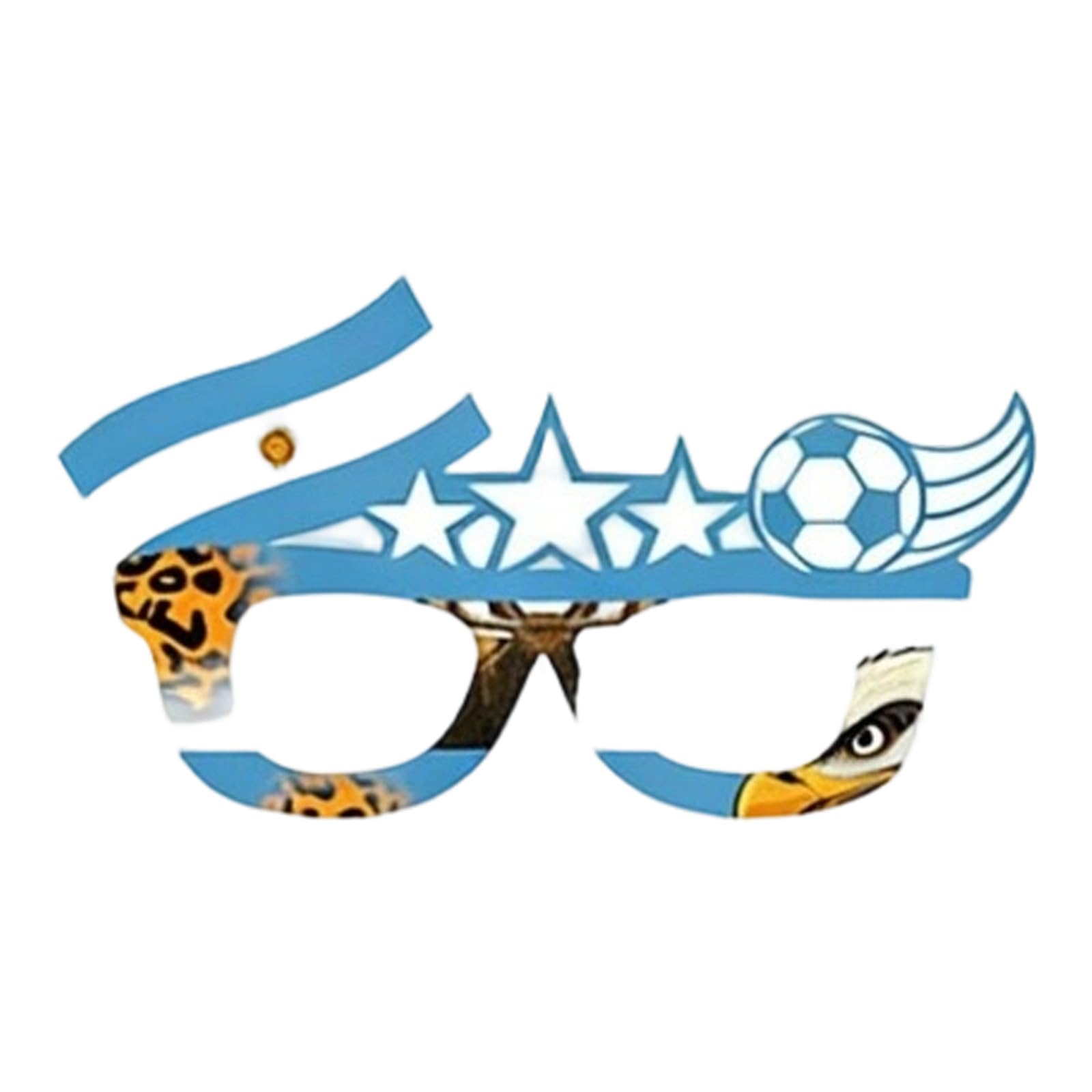 Hsioluted Themed Eyeglass Frames Designed with Country Flags Celebratory Soccer Accessories for Football Watch Parties Tournament Fan Glasses