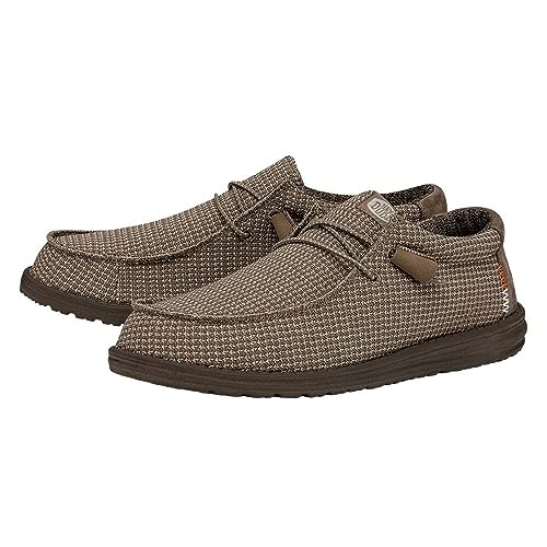 Image of HEYDUDE Men's Wally Sport Mesh Slip On Loafer | Elastic Laces | Speckled Outsole, Contrast Heel Panel, Rounded Toe, Reinforced Heel Stitching
