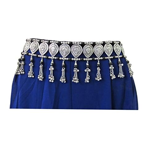 IndiaStop Elegant Metal Fringe Tassel Tie Belt - Women's Costume Dress Outfit Maxi Midi Skirt Waist Novelty Jewelry Fashion Accessories - Belly Dance Bohemian Gypsy Tribal Boho Festival - Handmade Cover