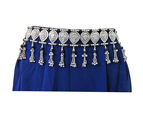 Elegant Metal Fringe Tassel Tie Belt - Women's Costume Dress Outfit Maxi Midi Skirt Waist Novelty Jewelry Fashion Accessories - Belly Dance Bohemian Gypsy Tribal Boho Festival - Handmade