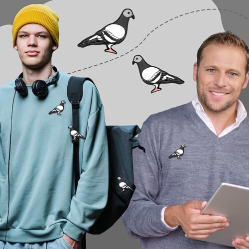 24 Pcs Pigeon Bird Enamel Label Pins Bulk Peace Pigeon Enamel Pins Brooch Bird Lovers Pin Charms for Hats Clothes Backpack Bags for Adults Men Women Gift4