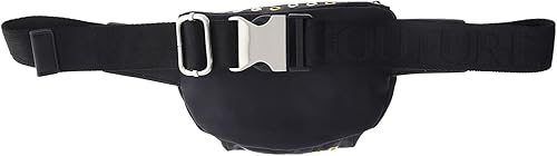 Vista 2 de Versace Jeans Couture - Bolsa de cinturón compacta remachada de metal negro para mujer