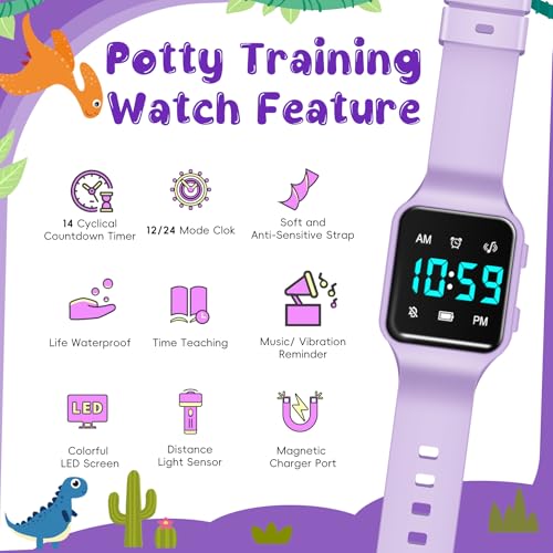 Image of BEN NEVIS Potty Training Watch, Digital Toddler Watch with Countdown /Music /Alarm Clocks /Vibration Reminder and Waterproof, Remind Toddler to Go to The Toilet