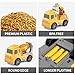 Bennol Construction Truck Toys for Toddler Boy 1 2 3 4 5 Year Old, Car Trucks Birthday Gifts Toys for Kids Ages 1-3 3-5, 5-in-1 Construction Trcuk with Excavator, Crane Mixer, Bulldozer