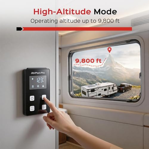 Image of RV Tankless Water Heater, Propane-Powered, with 15 inchx15 inch White Door and Remote Control, 12V DC, Compatible with All RVs, GT60