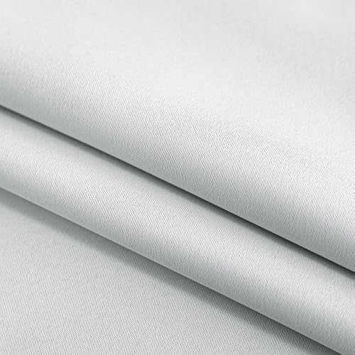Image of Graylish White Pom Pom Curtains for Nursery Bedroom 52x54 Inch | Soft Boho Room Darkening Drapes, Grommet Privacy Double Layer Curtains for Living Room, Girls &Toddler room Decor, 2 Panels