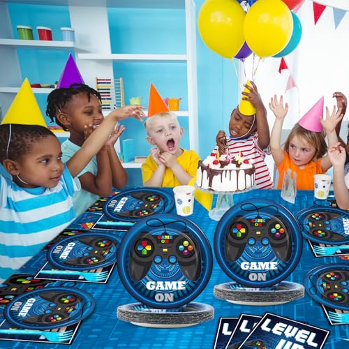 Gisgfim MM1739COM Video Game Party Supplies Tableware Set thumb #4