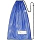 aqua zone Sporttasche mit Kordelzug für Schwimmen, Strand, Tauchen, Reisen, Gymnastikball - Blau -