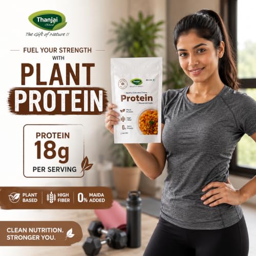 Image of Thanjai Natural Protein Pasta | 22g Plant Protein | 4.7g Dietary Fiber | Zero Maida | Healthy Alternative to Regular Pasta | Multi Millet | 200g