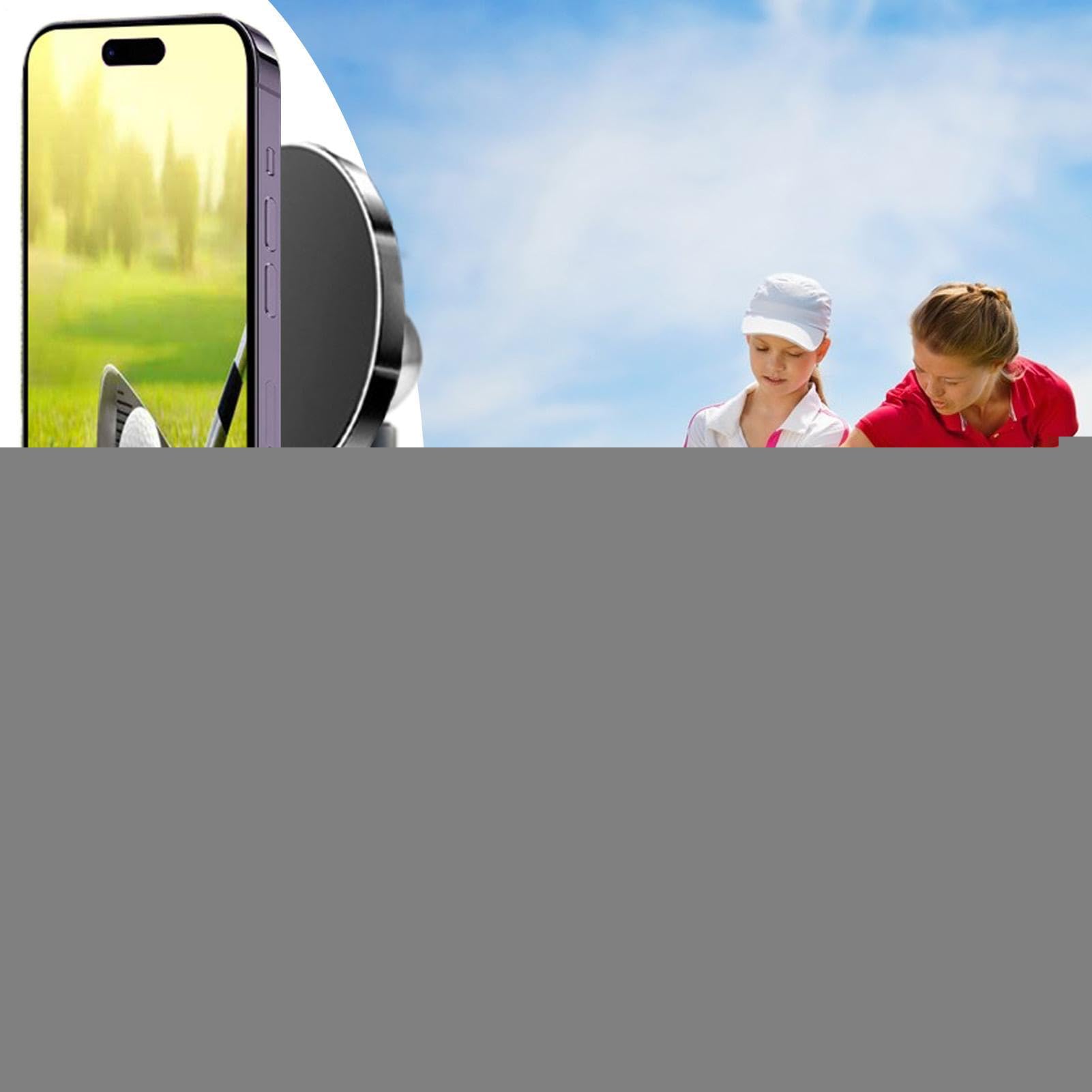 Supporto Telefono Da Golf Portatile Stabile In Lega Analizzatore | Supporto Telefono Golf Magnetico Con Picchetto Allenamento Viaggio Outdoor Campo per Vlogger e Appa