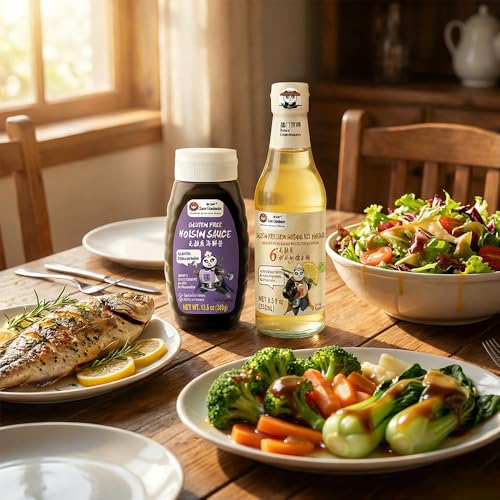 Image of Sauce Grandmaster Sweet & Sour BBQ Set - Lemon Vinegar + Hoisin Sauce Combo, Perfect 1:1 Ratio for Ribs, Chicken Wings, Stir-fry Noodles, No Extra Sugar Needed, Restaurant-Style Glaze, 2-Bottle Set