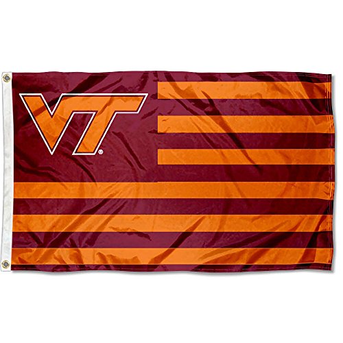 Virginia Tech Hokies Alumni Nation Stripes Flag