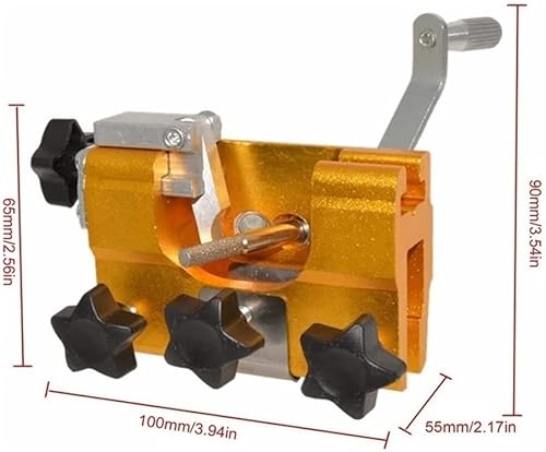 Miniatura 5 de Juego de sacapuntas de cadena de motosierra, plantilla de afilado de cadena de motosierra de aleación, herramienta de afilado de motosierra