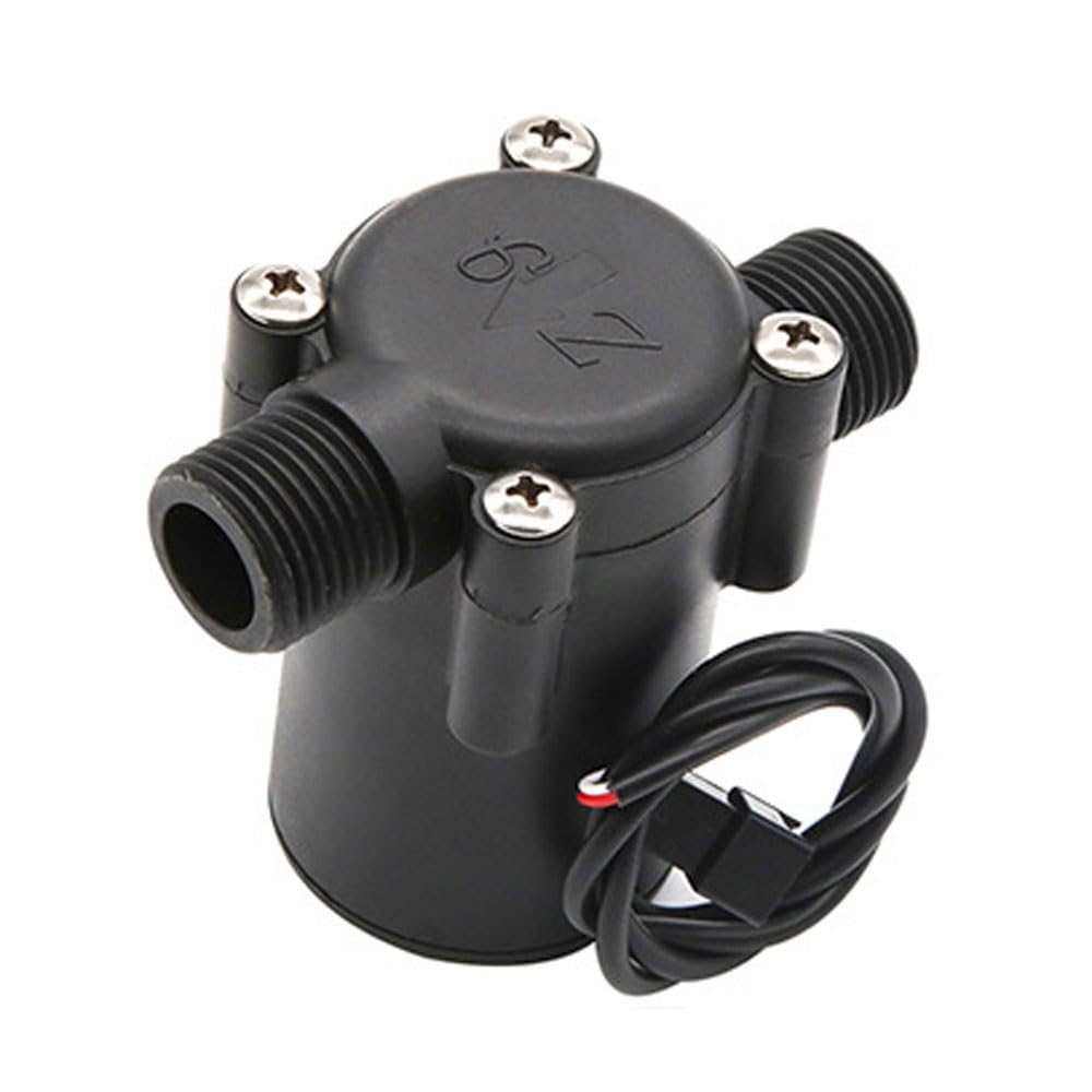 Mini generador de turbina de agua hidráulica – Generador de flujo de agua CC con interfaz G1/2 – Herramienta de carga eficiente de micro tuberías para soluciones de energía renovable