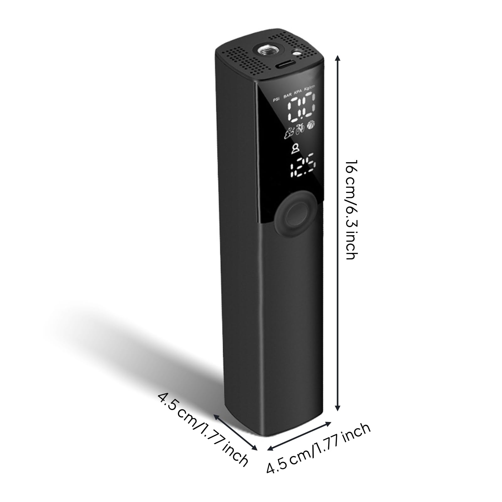 Qianly Bomba de Bicicleta Portátil Inflador Portátil Digital Bomba Neumáticos Eléctrica Compresor Ligero Fácil tar Operación con un Botón Adecuada para Ciclismo Patinetes Uso Doméstico Ajustes