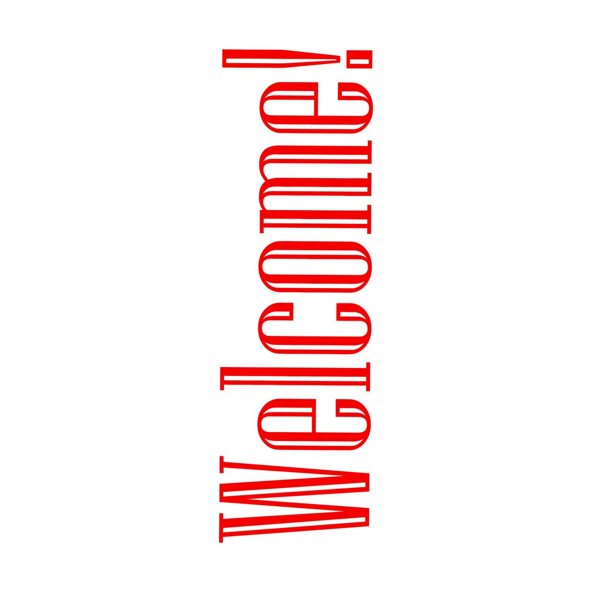 Welcome Quote Word Home Restaurant Wall Decals PVC 31.5x99.8cm Multiple Size Options Large red — image 1