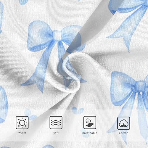 Wusikd Blue Bows White Girls' Underwear Cotton Girls Briefs Soft Toddler Underwear 2T3