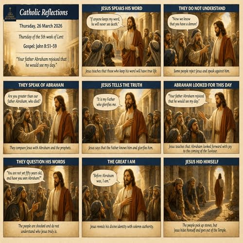 Catholic Reflections &ndash; Thursday 26 March 2026, Thursday of the 5th week of Lent, John 8:51-59
