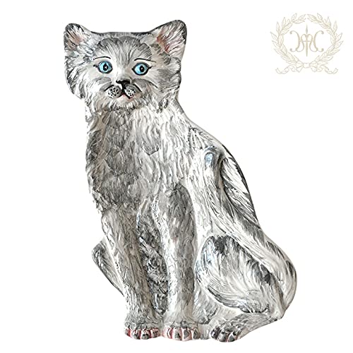 キャットプレート LaCeramicaVBC ceramica ラセラミカ イタリア食器 ハンドメイド 猫雑貨 パン皿 小物トレイ