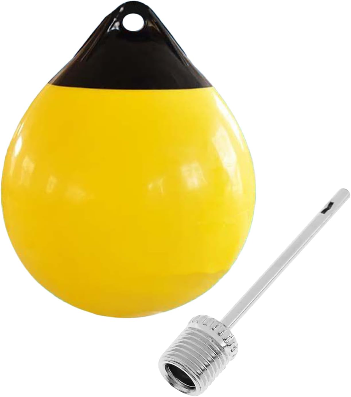 Heavy Duty PVC Boat Ball Round Anchòr Buoy – Inflatable Marine Fendėr & Dock Bumper Ball | Anti-Collision Mooring Float, UV & Sun Resistant Protection Buoy for Boats, Yachts & Aquaculture Yellow 25x30CM - Image 1 of 6