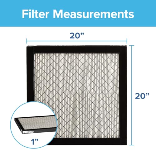 Image of Filtrete 20x20x1 Air Filter, MERV 14, MPR 2800, 2 HVAC Filters