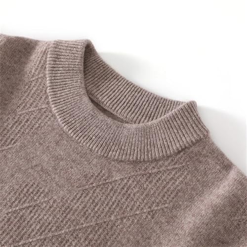 Ownwfeat Men Business Casual Cashmere Pullover Mock Turtleneck Warm Twisted Long Sleeve Pullover Sweaters3