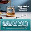 ETL Approval Clear Ice Cube Maker Countertop, 3 Crystal 1.6 Clear Ice Cube in 10-20Mins, Slow-Melting & Adjustable Ice Thickness, Ice Makers Countertop with Self-Cleaning for Kitchens/Home/Office