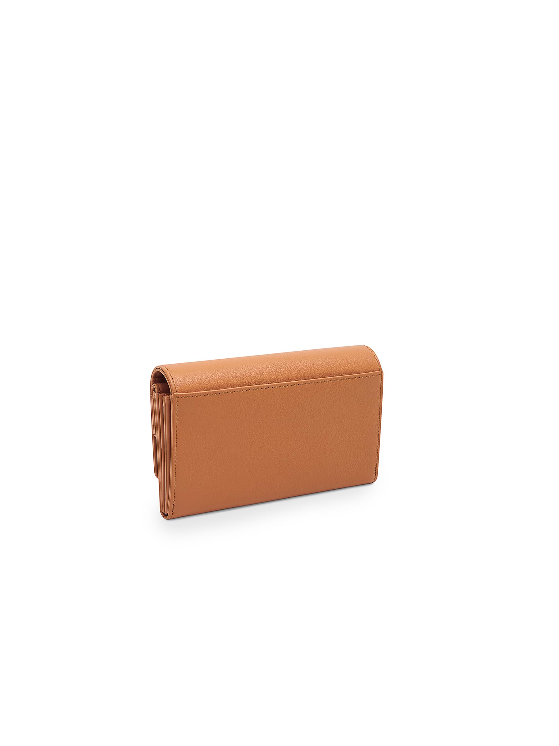 Valentini Portfel Damski - Portmonetka - Skóra Naturalna - Ochrona RFID - 12 Przegródek na Karty i Dokumenty - 17 x 10 cm Karmelowy Bow