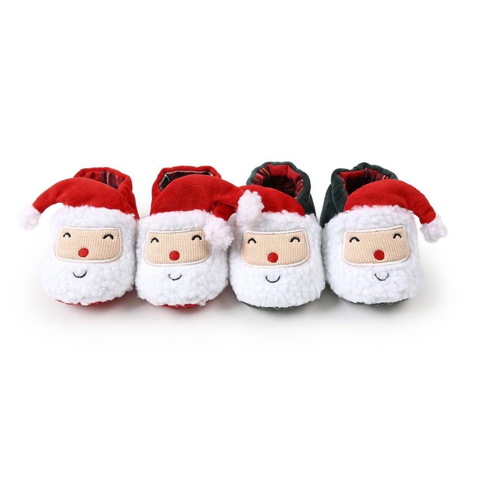 Infant Baby Christmas Slippers Girls Boys Booties Warm Baby Santa Socks Shoes Newborn Crib Shoes Footwear4