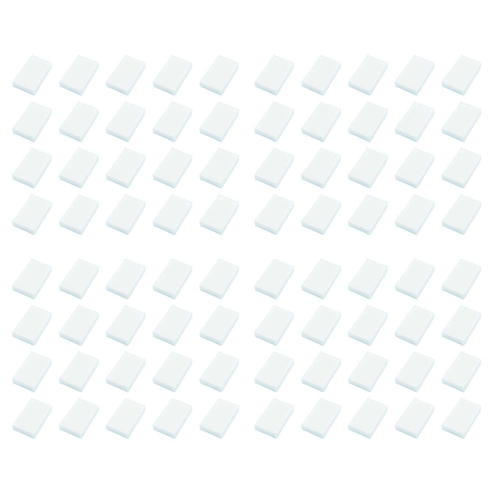 Hndhbfgrt 80Pcs Magic Multi Sponge Clean Foam Cleaner Cleansing Eraser Car Wash Kitchen 10cm×6cm×2cm(White)