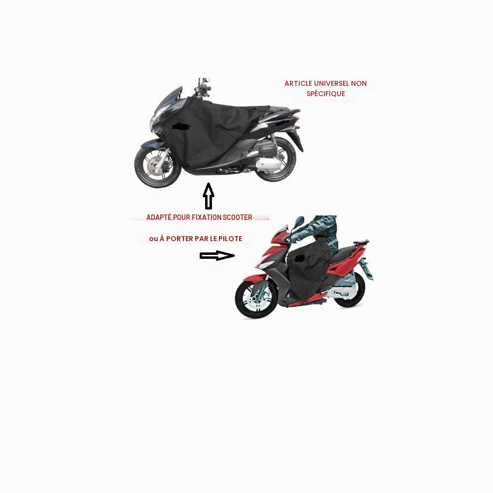 Compatible avec Peugeot SATELIS 125 Couvre-Jambes Tablier Impermeable Couverture Thermique+Couvre-Main en NÉOPRÈNE Universel pour Scooter Pluie ET ??Froid