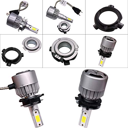Huiqiaods H7 Led Headlight Car Bulb Adapter Holder Socket For Kia K3 K4 K5 Sorento Sportager Coupe Grand Santa Fe Hyundai Sonata9 Coupe Veloster 2Pcs #TOP6