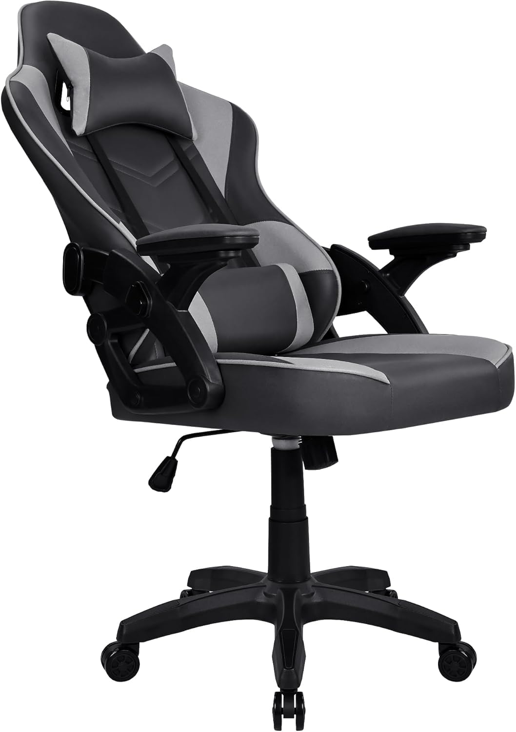 Silla Gamer o Gaming Profesional, Ergonómica, Tela Transpirable y Antimanchas, Reposabrazos, reposacabezas, cojín lumbar. Adultos, niños. Altura Regulable y Respaldo reclinable. Ordenador - oficina.