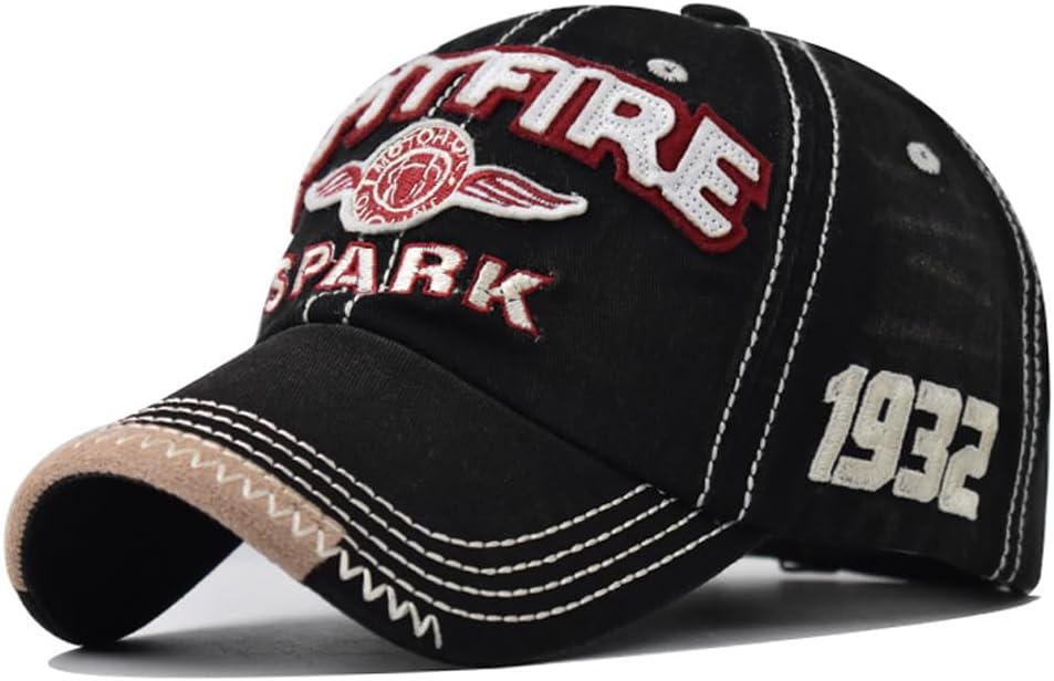 Embroidery 1932 Washed Baseball Cap,Cotton Trucker Hat,Couple Duck Tongue Cap