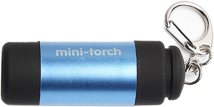 Mini Keychain Flashlight, USB Rechargeable Outdoor Waterproof LED Torch, Portable Super Bright 100 Lumens Pocket Moon Lamp, Multifunctional Emergency Small Flashlight for Hiking Camping Cycling