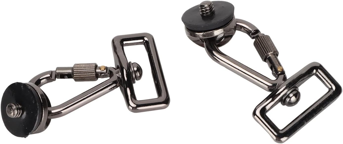 Akozon 2pcs 1/4 Inch Quick Install Metal Camera Strap Hook Set for SLR Cameras & Outdoor Use