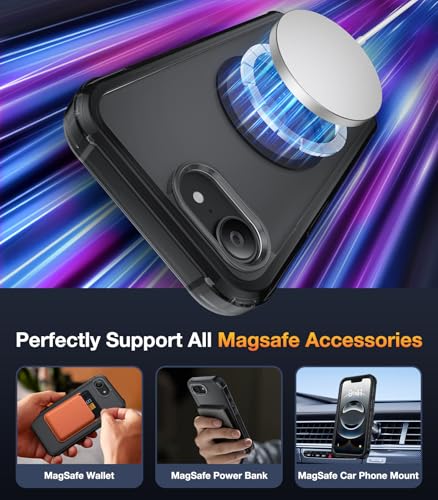 Coque iPhone 16e MagSafe antichoc protégeant l'appareil photo noir - 4