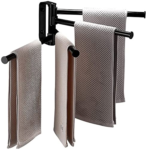 Toallero multifuncional montado en la pared para baño accesorio creativo negro