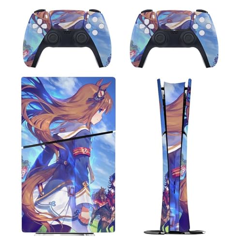 PS5 Slim �p �X�L���V�[�� �����A�j���� �O���X����� �{�̂ƃQ�[���R���g���[���[��p�X�e�b�J�[ �y�����݌v �f�W�^���E�G�f�B�V������p�z ���^�X�L�� �{�̕ی� �X���� ���B�� �w��/��/����/�ق���h�~ ��G��/�U�M�ǂ� ���� ��t�ȒP/�J���
