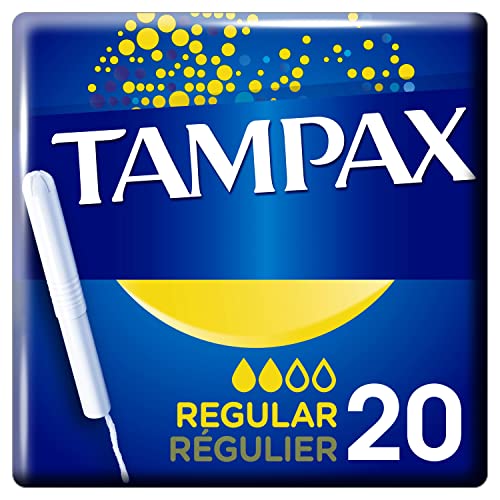Tampax Classique - 20 Tampons Avec Applicateur En Carton, Régulier, Flux Légers à Moyens - Sans Parfum ni Colorant, Protection contre les Fuites, Sensation De Fraîcheur
