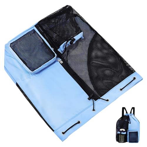 BCOATH Nylon Polyester Mesh Swim Bag Large Capacity for Swim Gear Drawstring Backpack Waterproof for Men/women/adults