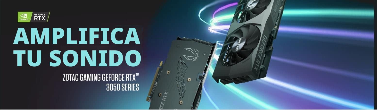 Zotac Nvidia GeForce RTX 3050 Twin Edge OC LHR - Tarjeta gráfica, 8 GB, Color Negro