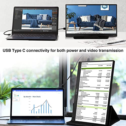 6.6Ft Usb-C 3.2 Gen 2×2 Display Monitor Video Link Data Transfer Cable For Lepow Z1 15.6 In, Innoview, Asus Zenscreen, Kyy, Cocopar, Arzopa, Aoc, Type-C High Speed Portable Monitor Charger Power Cord #TOP5