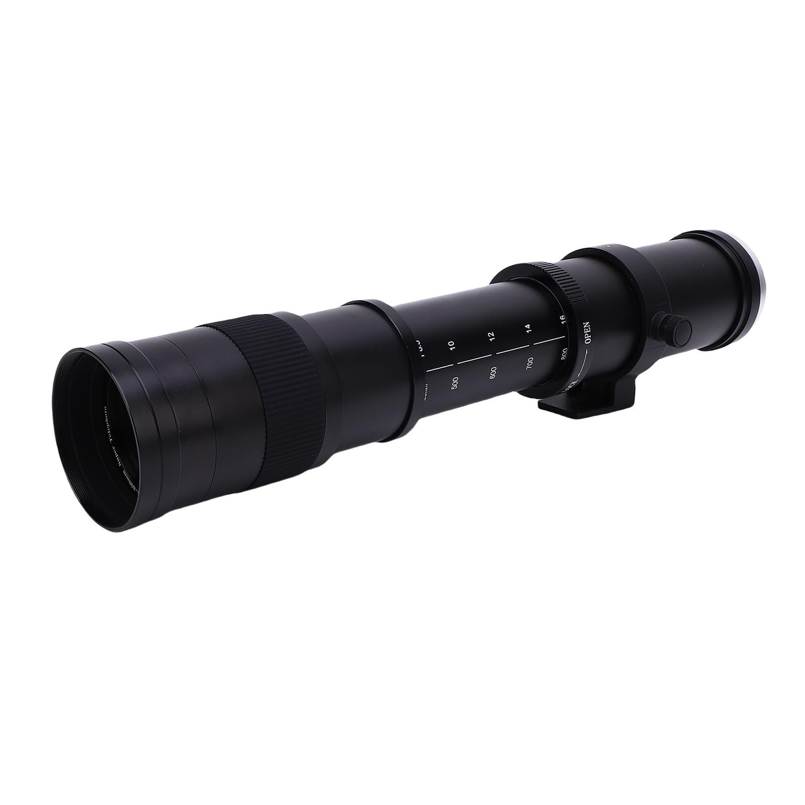 VBESTLIFE Teleobiektyw Zmiennoogniskowy 420–800 Mm F8.3 do Aparatów z Mocowaniem EF EF-S, Obiektyw z ręczną regulacją Ostrości i Wielowarstwowymi Powłokami MC (BLACK)