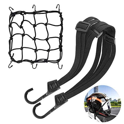 Gepäckspanner, 2 Stück Expander mit Haken+Gepäcknetz, Spanngurte mit...