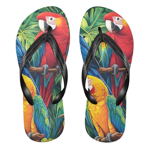 Bird Parrot Flowers Spring Flip Flop Beach Summer Casual Sandal for Women & Men Shower Shoes 20861092
