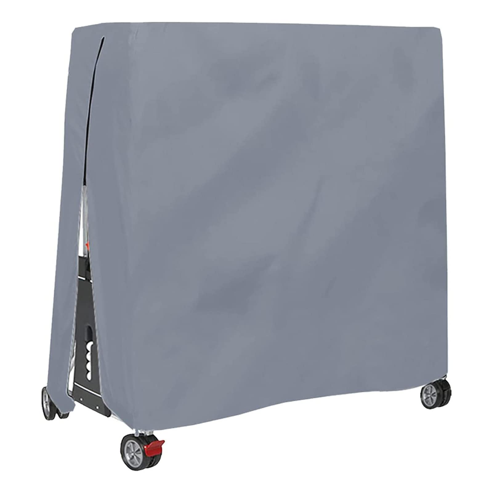 Copertura per tavolo da ping pong, pieghevole per attività all'aperto, tessuto Oxford 210D per tutte le condizioni atmosferiche, impermeabile, antipolvere, grigio, 165 x 70 x 185 cm