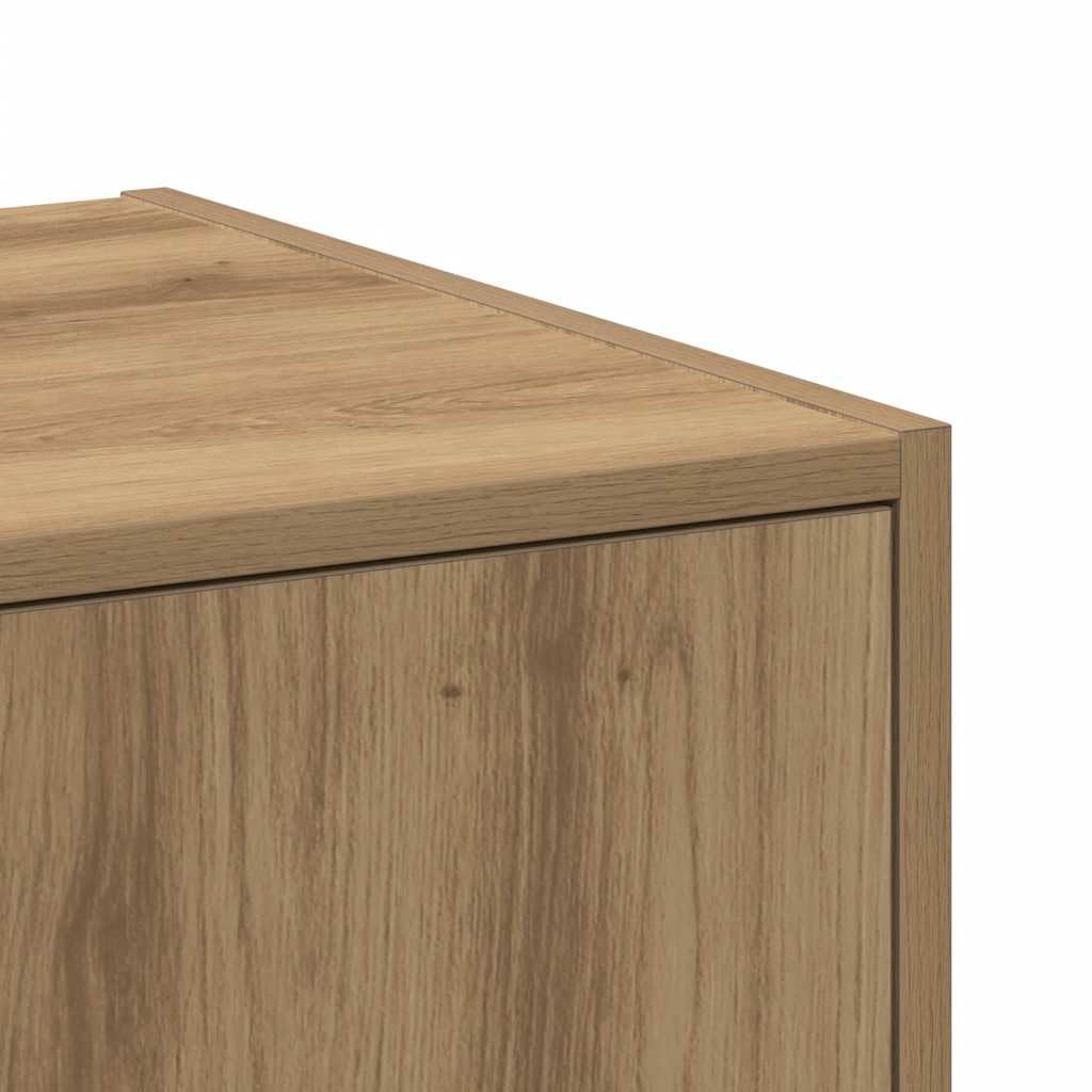 Armadietto da farmacista in rovere Artisan, 30 x 41 x 77,5 cm, armadietto da cucina con 2 cassetti e guide in metallo, per ufficio e soggiorno