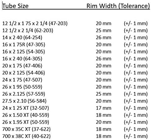 Bike tire inner tube sizes Clearance